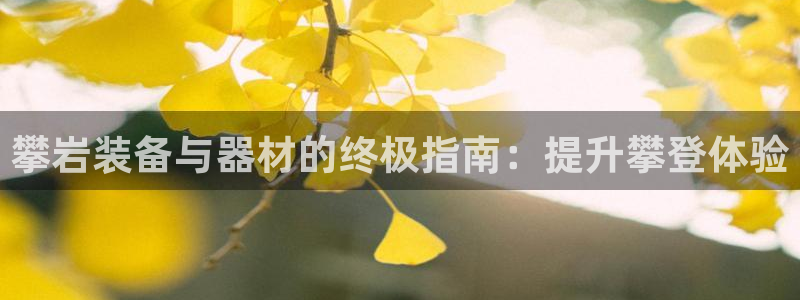 意昂体育3娱乐：攀岩装备与器材的终极指南：提升攀登体