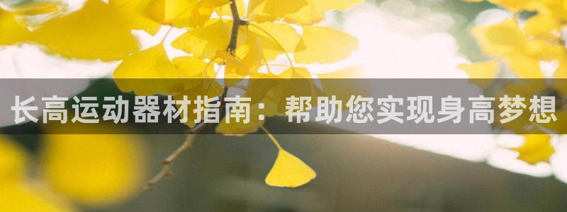 意昂体育3招商：长高运动器材指南：帮助您实现身高梦想